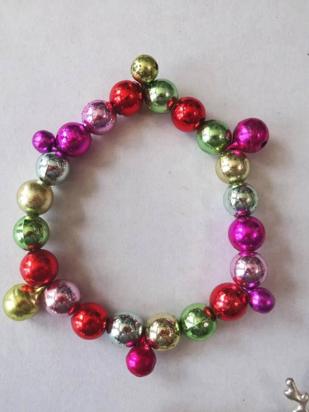 Beaded Jingle Bell Stretch Bracelet